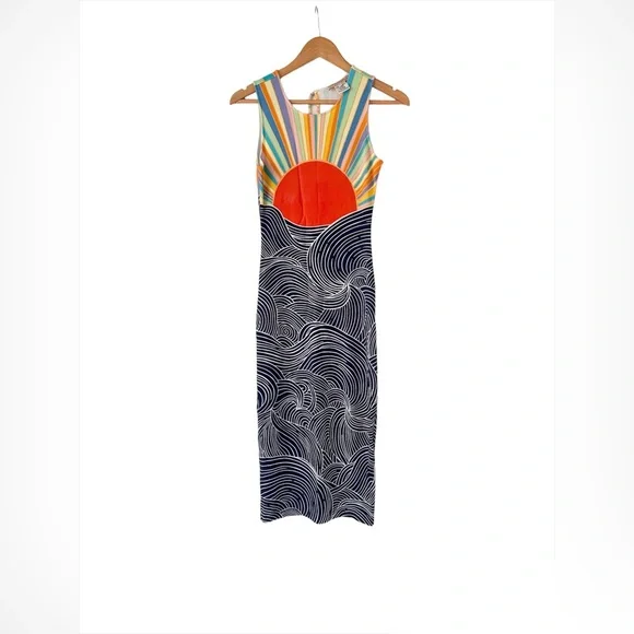 Mara Hoffman Iconic Misun Rising Sun Maxi Dress - Picture 11 of 12